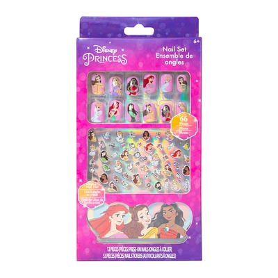 Disney Princess press-on nails & stickers set