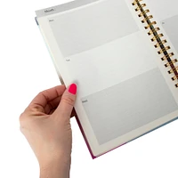 spiral-bound undated weekly planner