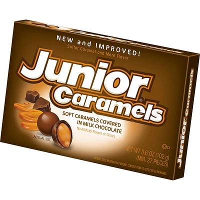 junior® soft caramels covered in chocolate 3.6oz box