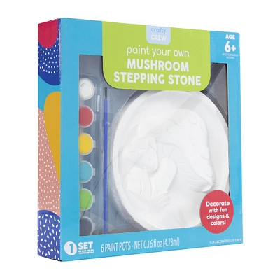 paint your own mushroom stepping stone craft kit