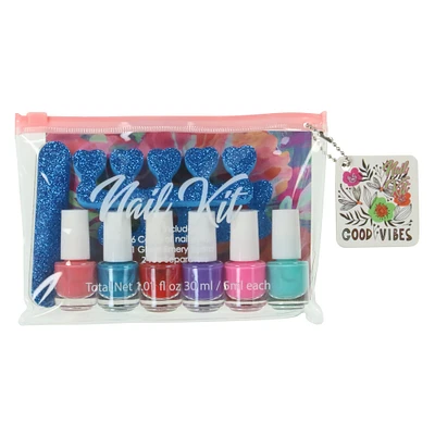 summer fun nail kit with 6 x polish