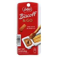 lotus biscoff® & go cookie butter and breadsticks snack pack 1.6oz