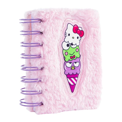 pink hello kitty® fuzzy mini journal