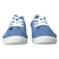 ladies white canvas scrunch back sneakers - 7