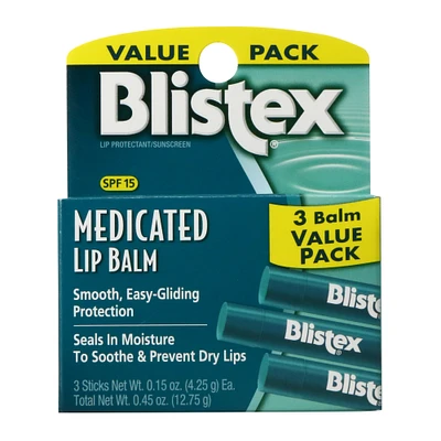 blistex® medicated lip balm 3-pack