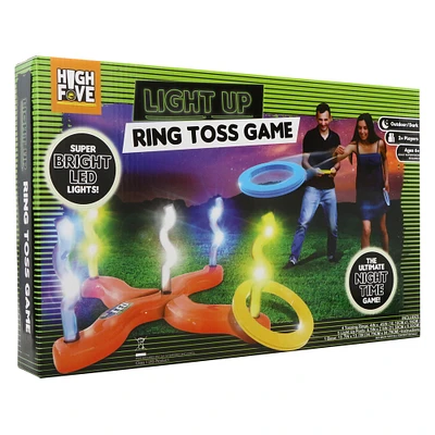 LED light up ring toss game