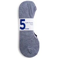 ladies no-show liner socks 5-pack