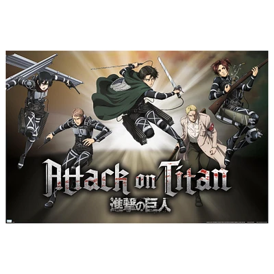 attack on titan™ poster 22.375in x 34in