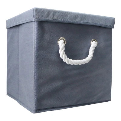 lidded collapsible storage cube 11in