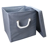 lidded collapsible storage cube 11in