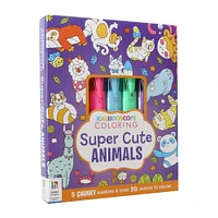 super cute animals kaleidoscope coloring set
