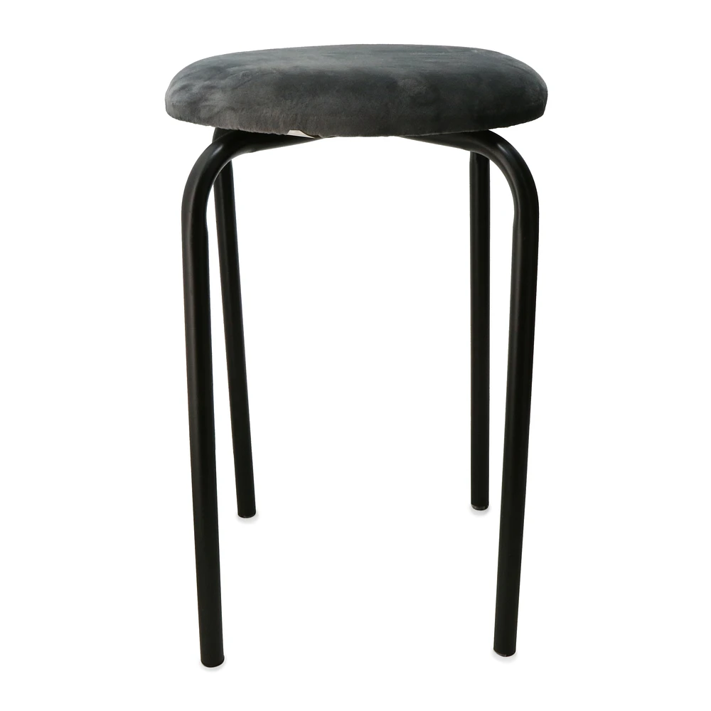 stool with velvet seat 18.75in