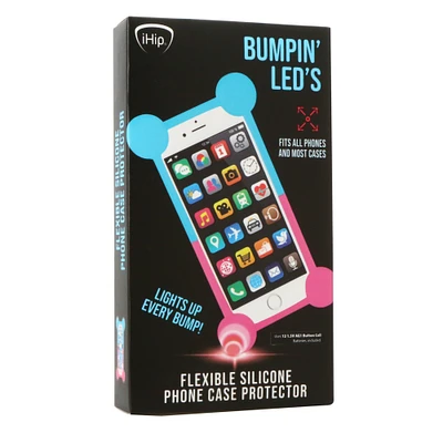 bumpin’ LEDs silicone phone case protector - pink/purple