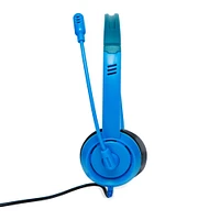 wired kid-safe headphones with boom mic