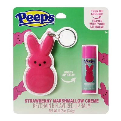 peeps® flavored lip balm & keychain set