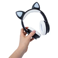 color-change bluetooth LED cat ear headphones w/ mic