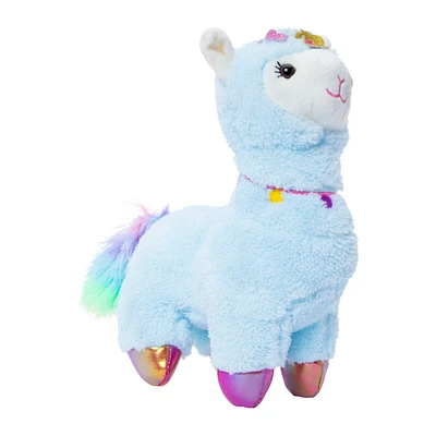 cute & cuddly standing llama stuffed animal 10.5in