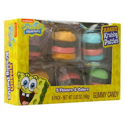 spongebob squarepants™ jumbo krabbie patties gummy candy box 5.92oz