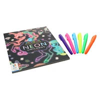 neon unicorns kaleidoscope coloring set