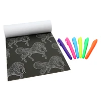 neon unicorns kaleidoscope coloring set