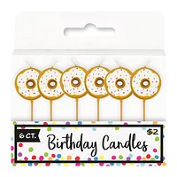 Frosted Sprinkle Donut Candles 6-Count