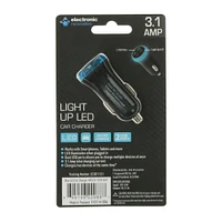 LED light-up car charger w/ 2 usb