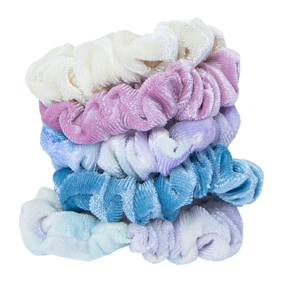 velvet mini scrunchies 5-pack