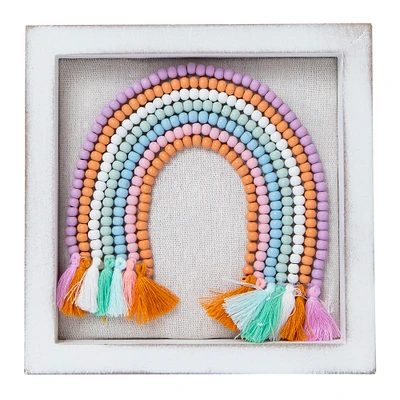 shadow box frame with 3D rainbow art 7in x 7in