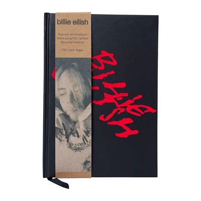 billie eilish premium a5 notebook - red