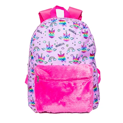 Rainbow Caticorn Or Unicorn Backpack 16in
