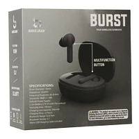 burst true wireless earbuds with charging case