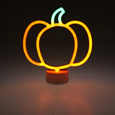 halloween pumpkin neon light 10in