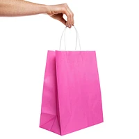 6-count pink gift bags 10.5 x 13in