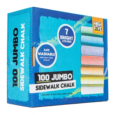 100-piece jumbo sidewalk chalk set, 7 colors