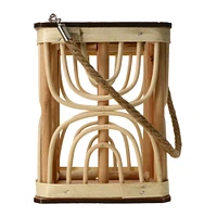 rattan lantern 7.8in x 5.9in