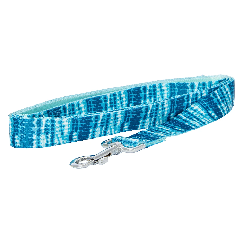 6ft blue tie dye dog leash
