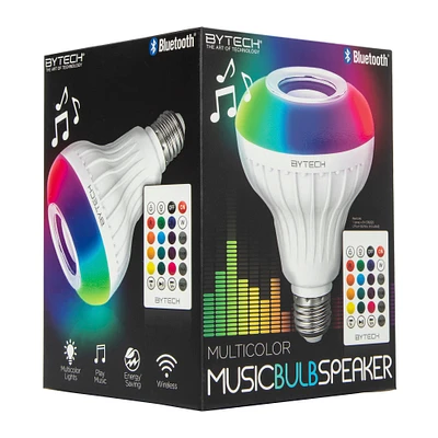 color-changing speaker light bulb with remote control