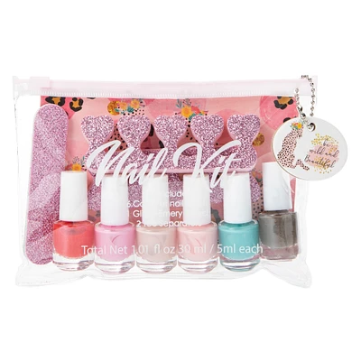 10-piece nail kit with polish & accessories