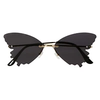 rimless butterfly sunglasses