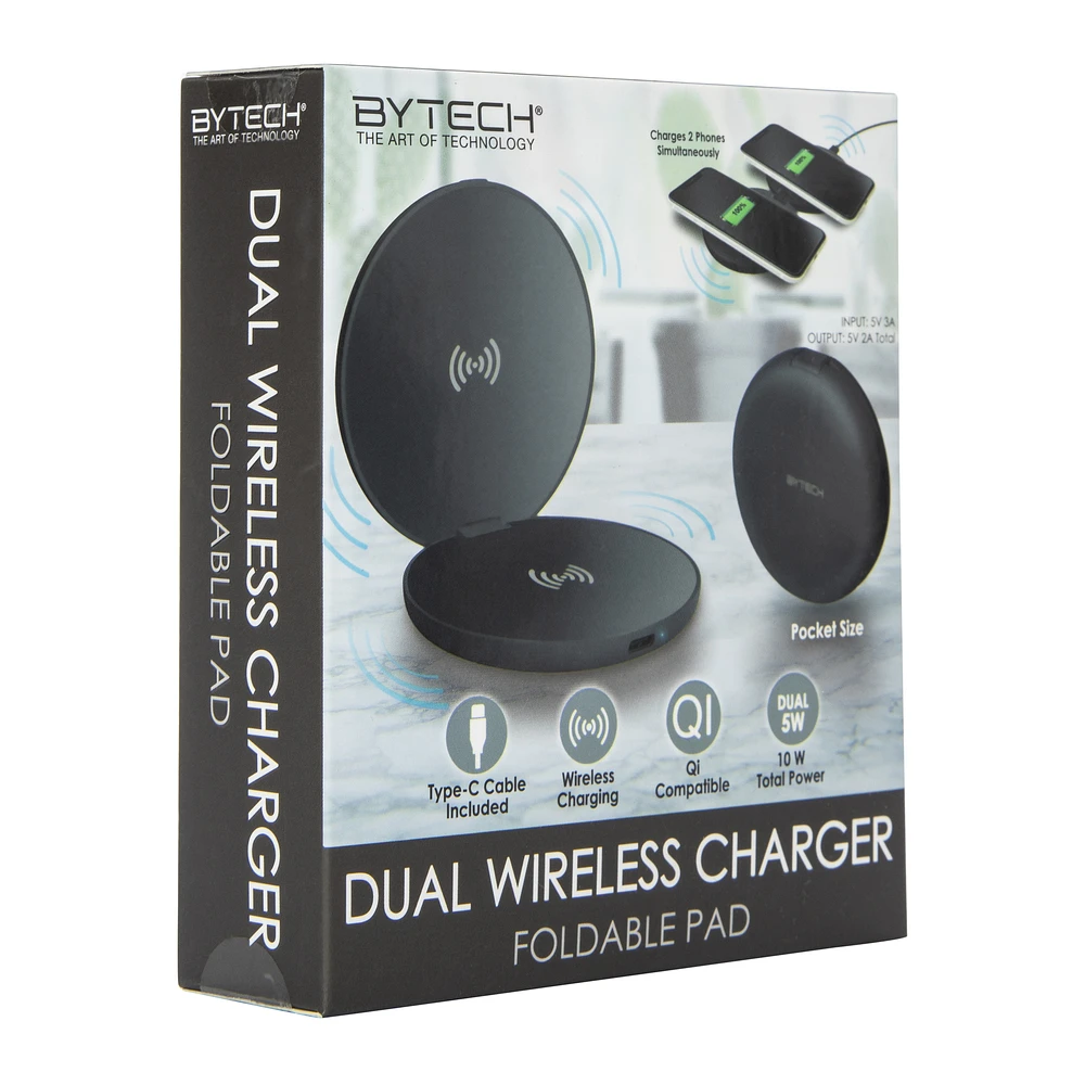 foldable dual wireless charger 10W