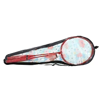 badminton set with printed case - zig zag