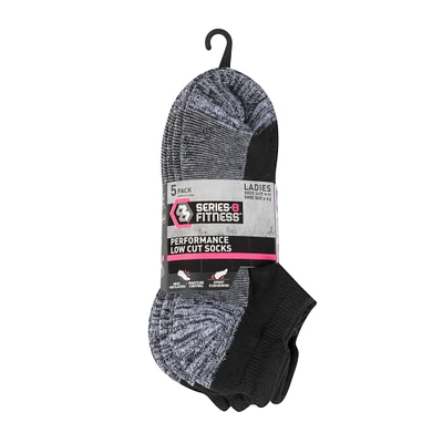 juniors low cut socks - black & gray