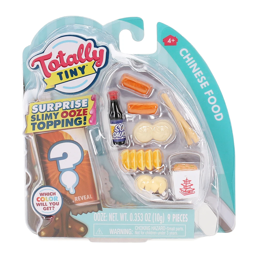 totally tiny food miniatures w/ slime topping 9-piece set