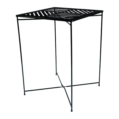 folding metal side table 17.25in x 24in