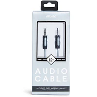 tangle free heavy duty audio cable 12ft