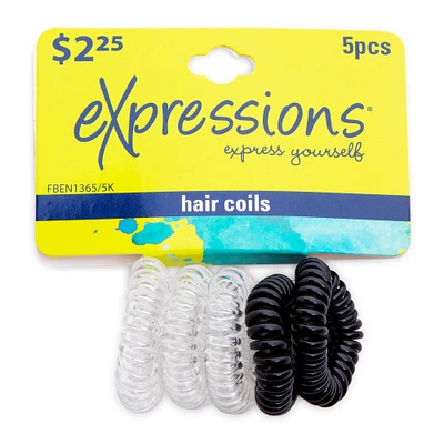 expressions® basic hair coils 5-pack