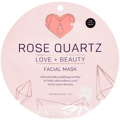 rose quartz love + beauty sheet mask