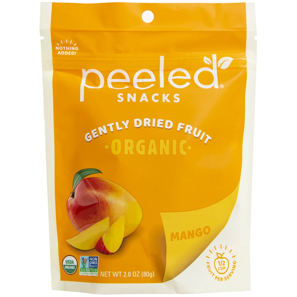 peeled snacks® organic gently dried mango 2.8oz