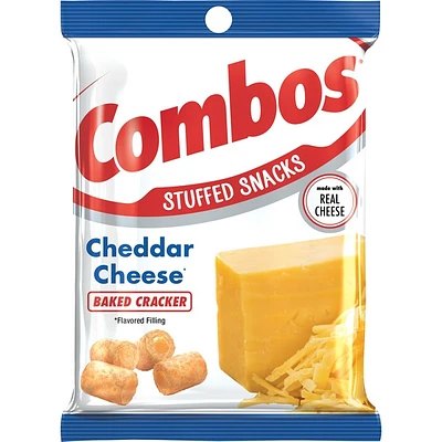 combos® cheddar cheese baked cracker stuffed snacks 6.3oz