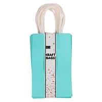 12-count medium turquoise gift bags 12.25in